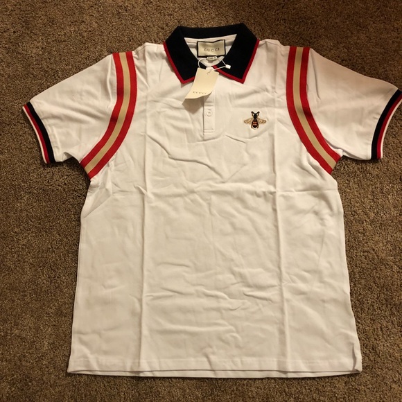 gucci bee polo shirt